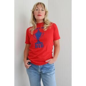 1980's Vintage World's Best Dad T-Shirt Men's XS SM Women's SM MD 80's Slim Fit